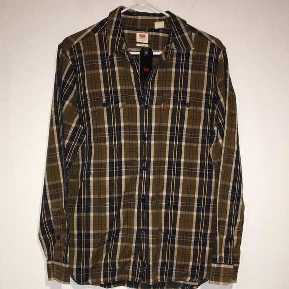 Levi’s button down plaid Tencel fabric shirt Sz Small NWT - Picture 1 of 8